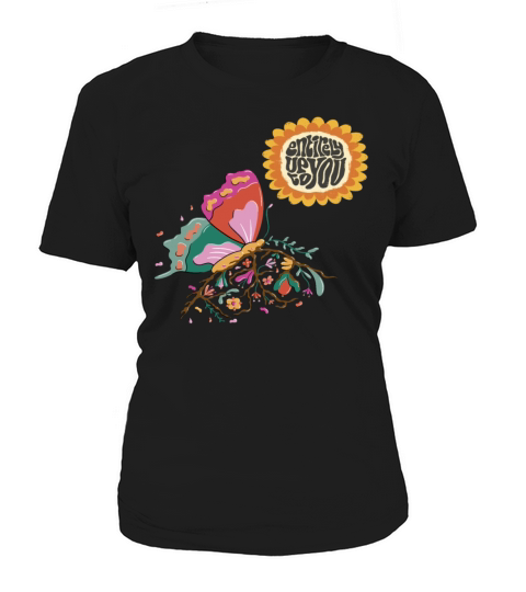 Sunflower Butterfly Motivational Quote with Butter Women's T-Shirt