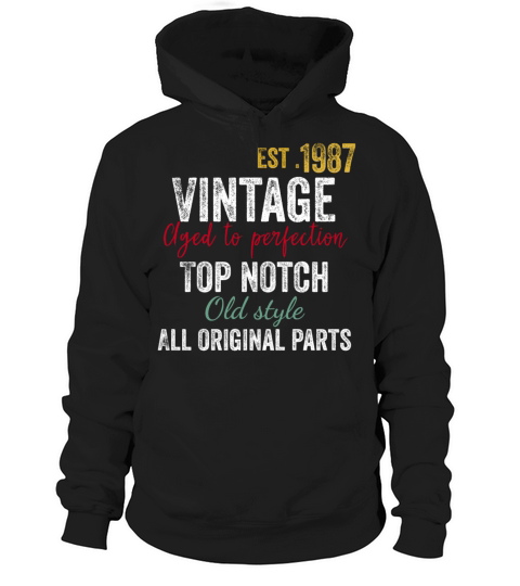 35th Birthday - Vintage 1987 Aged to Perfection Hoodie Unisex