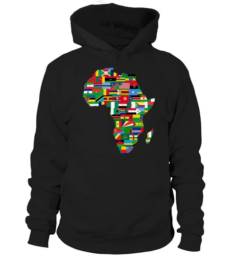 Africa T-Shirt Proud African Country Flags Continent Love Hoodie Unisex