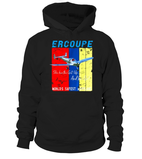 Ercoupe Retro Vintage Distressed Airplane Pilot T-Shirt Hoodie Unisex
