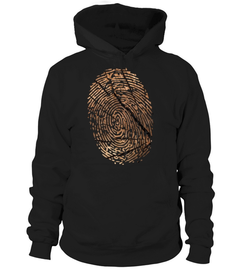 Fingerabdruck Holz Hoodie Unisex