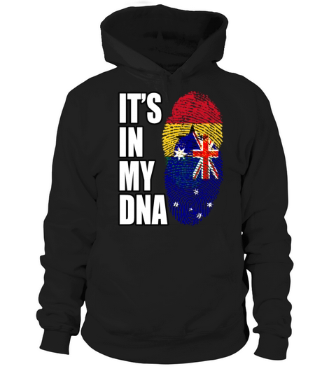 Ghanaian And Australian Mix Heritage DNA Flag Hoodie Unisex