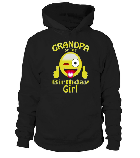 Grandpa Of The Birthday Girl Emoji T Shirt Gifts Cute Party Hoodie Unisex