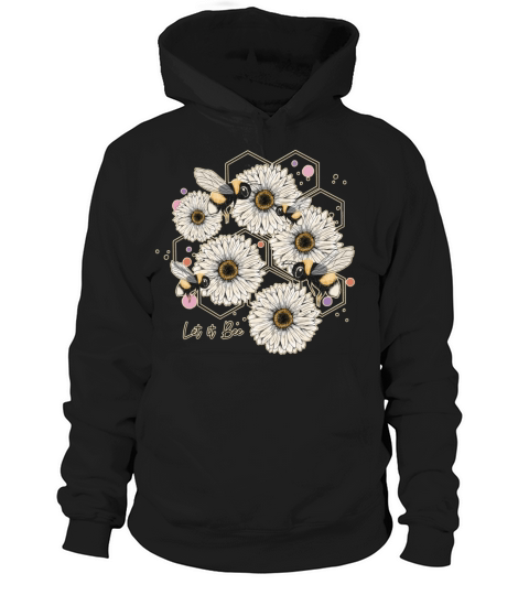 Let It Bee Hand Drawn Sweet Bees Beekeeper Line Hoodie Unisex
