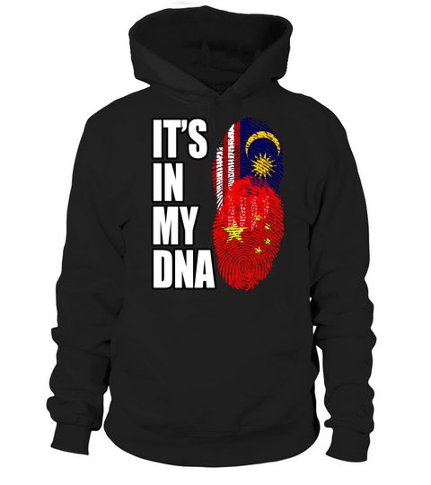 Malaysian And Chinese Mix Heritage DNA Flag Hoodie Unisex