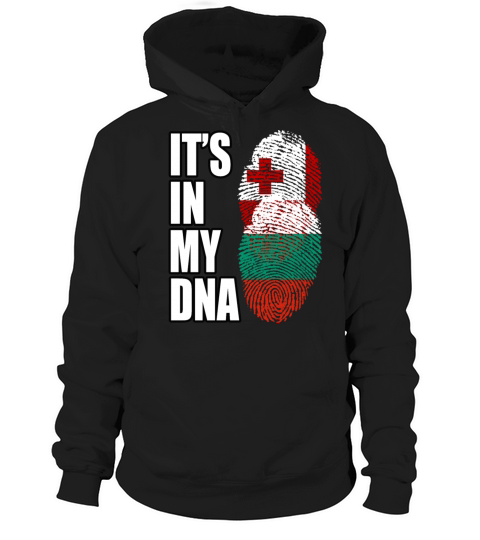 Tongan And Bulgarian Mix Heritage DNA Flag Hoodie Unisex