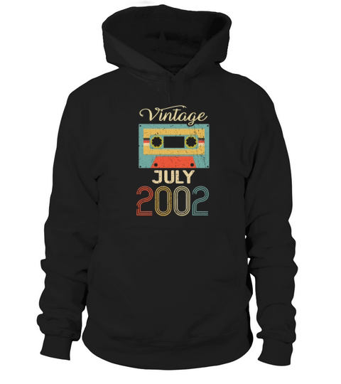 Vintage July 2002 20th Birthday 20 Year Gift Hoodie Unisex