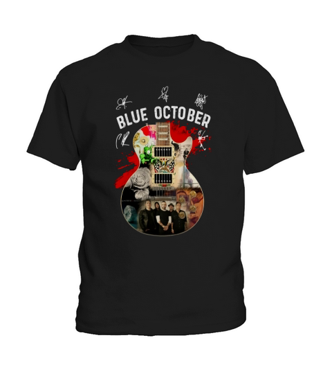 Blue October guitar signatures shirt Kids T-Shirt