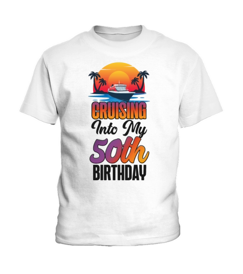 Cruise Ship Vacation 50th Birthday Kids T-Shirt