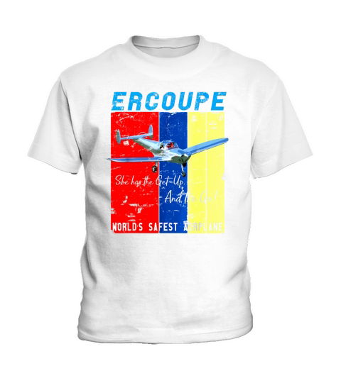 Ercoupe Retro Vintage Distressed Airplane Pilot T-Shirt Kids T-Shirt