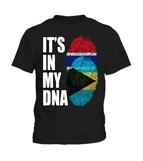 Gambian And Bahamian Mix Heritage DNA Flag Kids T-Shirt