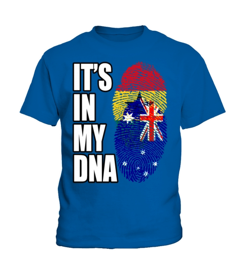 Ghanaian And Australian Mix Heritage DNA Flag Kids T-Shirt