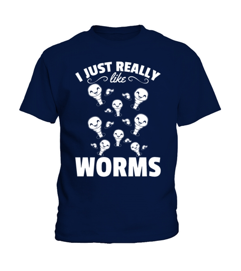 Happy Worm Compost Worm Lover I Just Really Like Kids T-Shirt