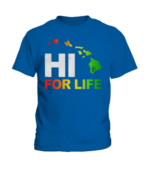 Hawaii Hi For Life Shirt Funny Vintage Irie Rasta Tee Kids T-Shirt