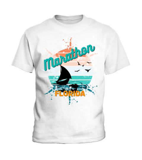 Marathon Florida Retro Vintage Exploding Sunset Kids T-Shirt
