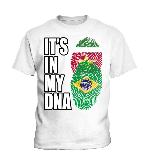 Surinamese And Brazilian Vintage Heritage DNA Flag Kids T-Shirt