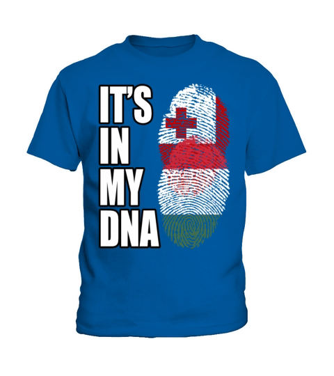 Tongan And Hungarian Mix Heritage DNA Flag Kids T-Shirt