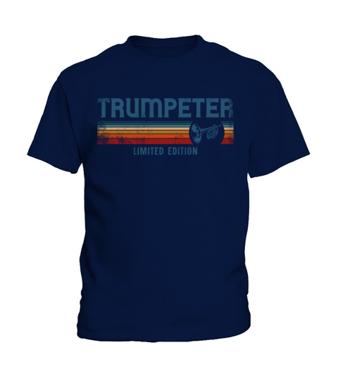 Trumpet Player Retro Vintage Kids T-Shirt