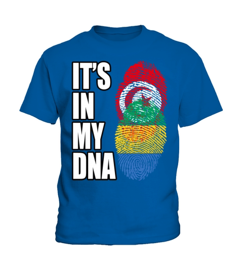 Tunisian And Gabonese Mix Heritage DNA Flag Kids T-Shirt