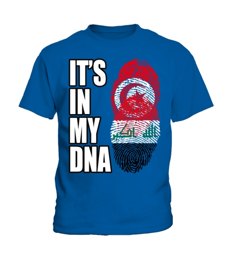 Tunisian And Iraqi Mix Heritage DNA Flag Kids T-Shirt