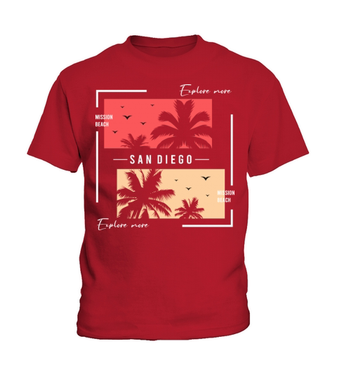 Vintage Mission Beach California Kids T-Shirt