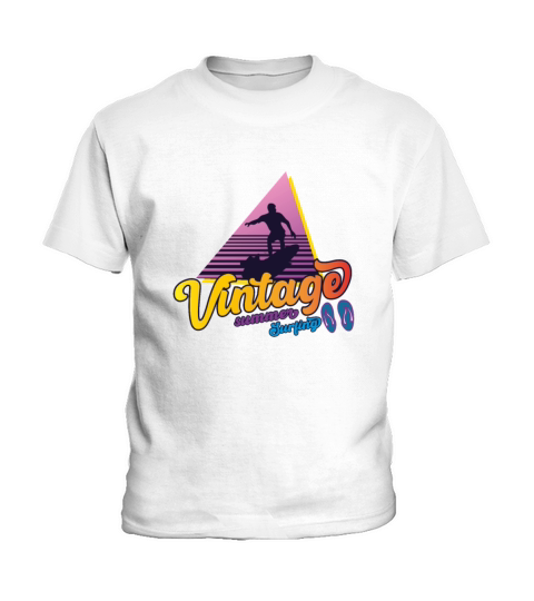 Vintage Summer Surfing Kids T-Shirt