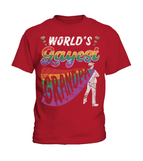 World Gayest Grandpa Gay Grandfather Dad LGBTQ Kids T-Shirt