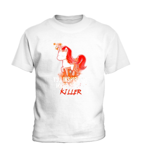 You Inspire My Inner Serial Killer Rainbow Unicorn Kids T-Shirt