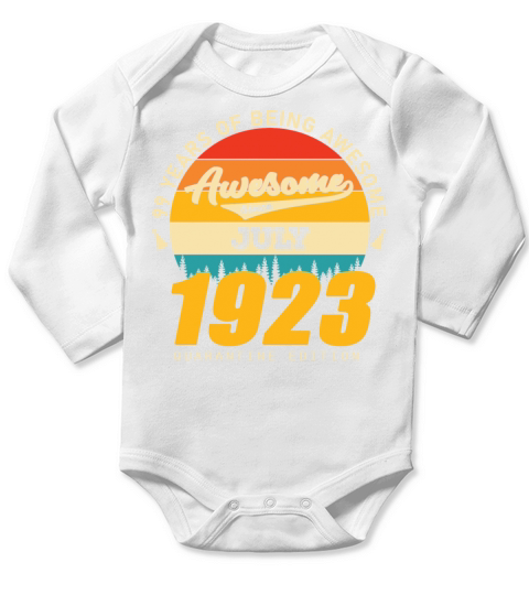 1923 Quarantine Edition July 99th birthday gift Long Sleeve Baby One-Piece