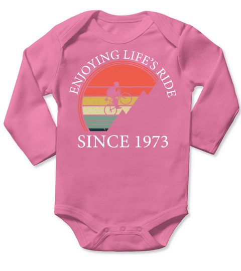 50 Year Old Mountain Biker Enjoying Lifes Ride Long Sleeve Baby One-Piece