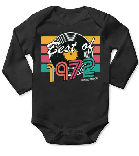 50th birthday vintage 1972 best of 1972 Long Sleeve Baby One-Piece