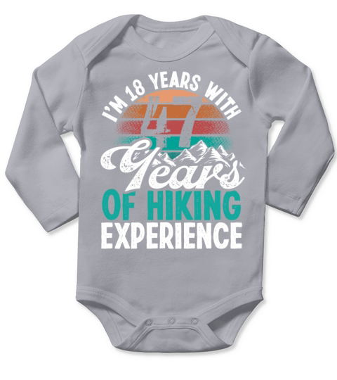 65 Years Old Hiking Mountains Vintage 65 Birthday Long Sleeve Baby One-Piece