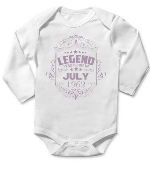 A legend was born in July 1962 Long Sleeve Baby One-Piece