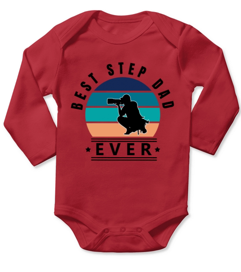 Best Step Dad Ever Photographer Long Sleeve Baby One-Piece