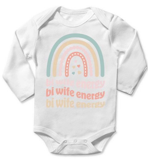 Bi Wife Energy Gay Rainbow Pride Lesbian LGBTQ Long Sleeve Baby One-Piece