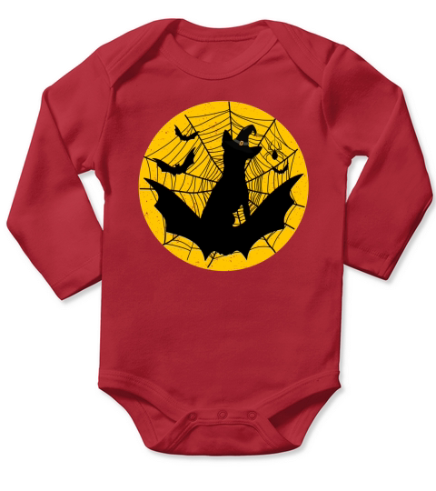 Chihuahua And Moon Halloween Long Sleeve Baby One-Piece