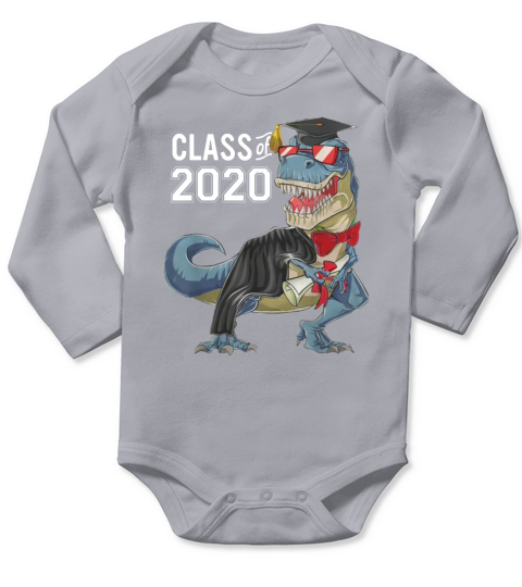 Class of 2020 Dinosaur Grow with me First day of shool shirt Long Sleeve Baby One-Piece