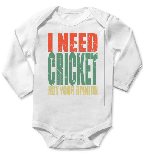 Cricket Saying Funny Long Sleeve Baby One-Piece