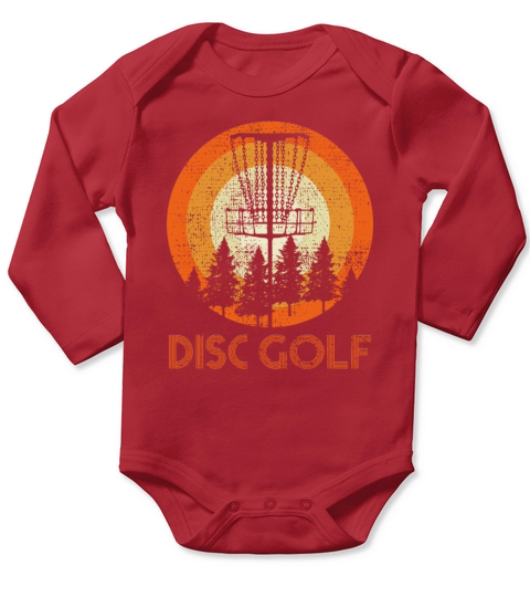 Disc Golf Player Vintage Long Sleeve Baby One-Piece