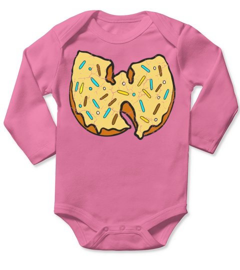 donut wutang yellow lemon Long Sleeve Baby One-Piece
