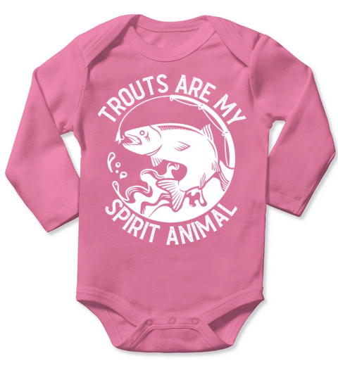 Fishing Trouts Are My Spirit Animal Long Sleeve Baby One-Piece