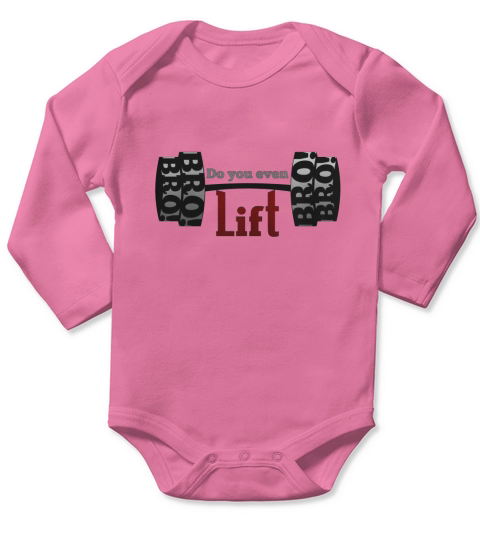 Fitness T-shirts Do you even lift bro barbells Long Sleeve Baby One-Piece
