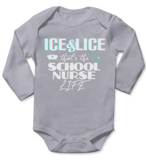 Funny School Nurse Life Nursing T-shirt End of Year Gift Long Sleeve Baby One-Piece