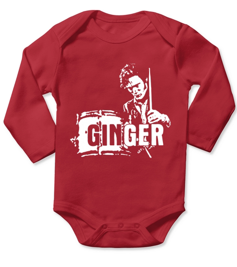 Ginger Baker Fan V2 Long Sleeve Baby One-Piece