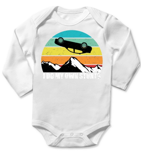 I Do My Own Stunts Get Well Gift Injury Leg Long Sleeve Baby One-Piece