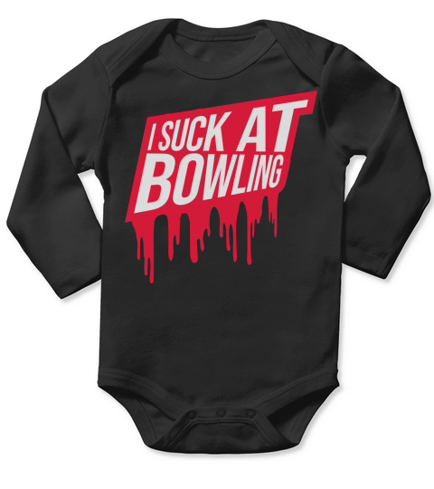 I suck at bowling Long Sleeve Baby One-Piece