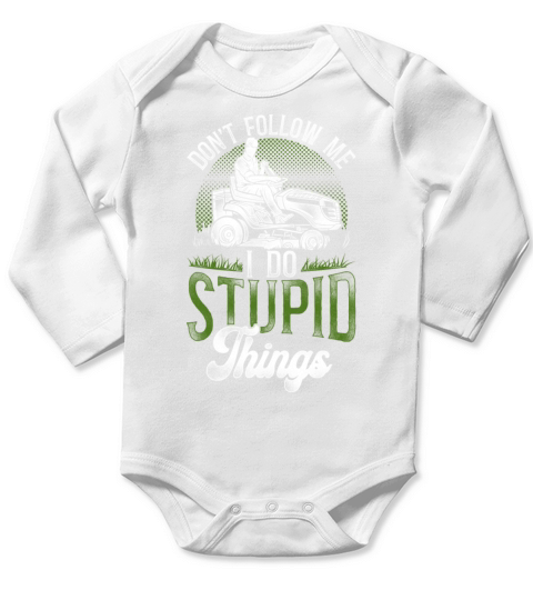 Lawn Mower Mowing Dad Father Long Sleeve Baby One-Piece