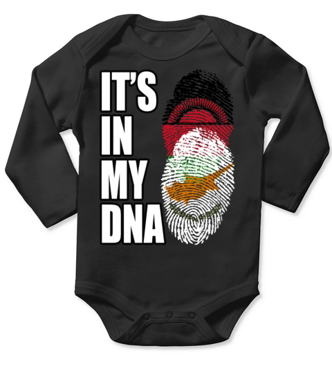 Malawian And Cypriot Mix Heritage DNA Flag Long Sleeve Baby One-Piece