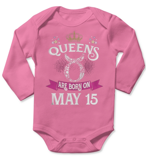 MAY 15 birthday of Queens Zodiac Sign Long Sleeve Baby One-Piece