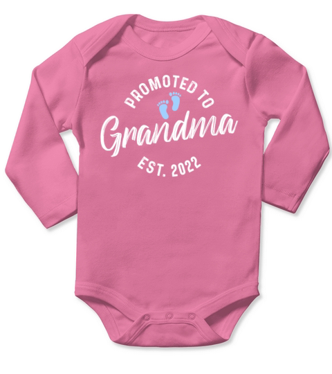 Promoted To Grandma 2022 Long Sleeve Baby One-Piece